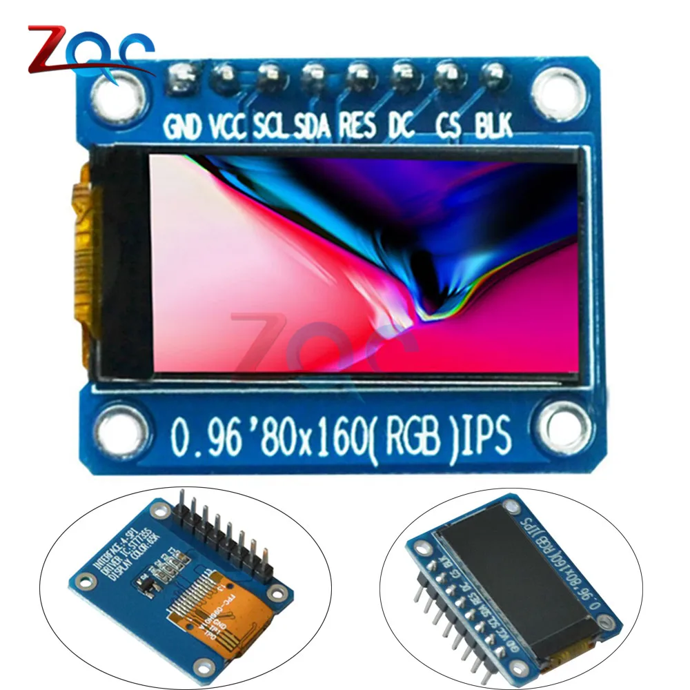 0 96 дюймов 80X160HD 65K полноцветный ЖК дисплей модуль ST7735 Привод IC 80*160 3 V IPS SPI интерфейс