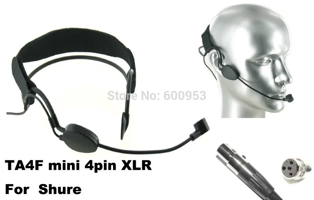 Высококачественная Черная головная гарнитура с микрофоном для Shure PGX SLX ULX UT....