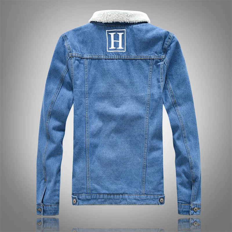 Зимняя мужская флисовая джинсовая куртка 4XL 5XL Мужская Уличная утолщенная