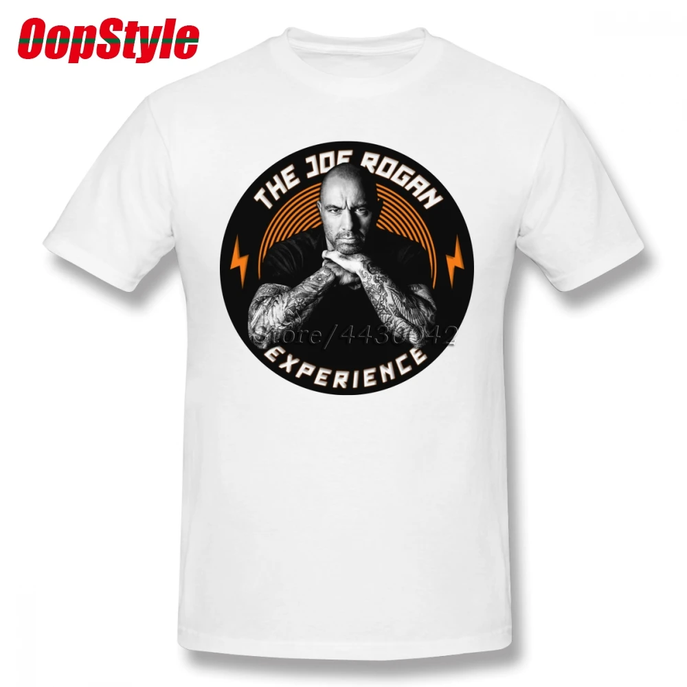 Мужская футболка с короткими рукавами Joe Rogan из чистого хлопка вырезом лодочкой и