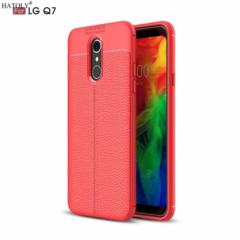 Чехол HATOLY для LG Q7 Q7a грязно-стойкий Мягкий силиконовый чехол из ТПУ с рисунком Plus