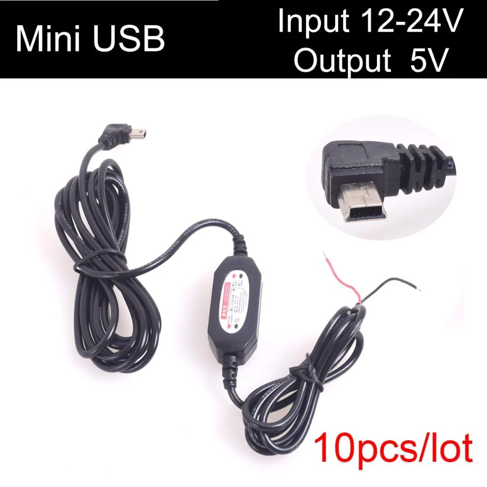 

10pcs Car Auto Mini USB Charger In-Car Power Supply for Dashcam DVR GPS E-Dog Cell Phone Hard-Wired Tablet Charger 12V 24V to 5V