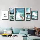 Пейзаж Скандинавская Картина на холсте домашний Декор стены искусства ананас синий декорации листьев растений Спальня Гостиная фото фон 