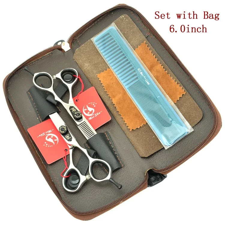 HA0237 60 with bag Профессиональные Парикмахерские ножницы Meisha 5,5 дюйма/6,0 дюйма JP440C, парикмахерские ножницы, филировочные ножницы, сделано в Японии HA0238 - Цвет: HA0237 60 with bag