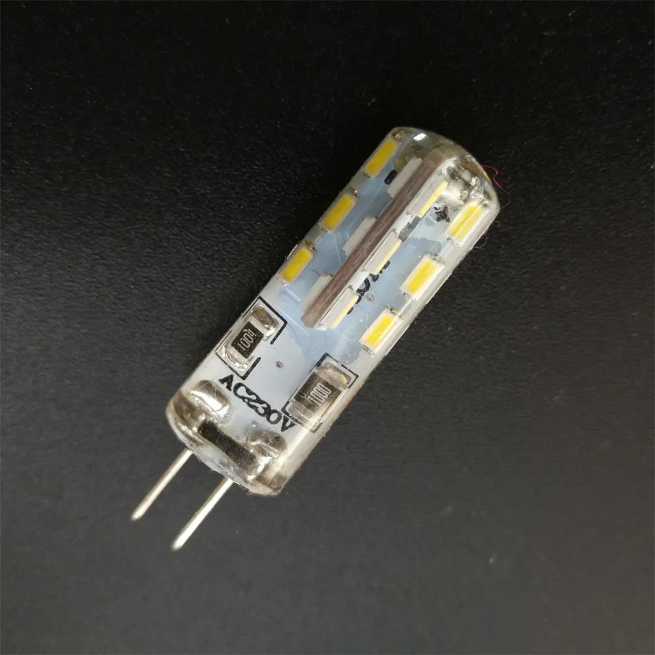 Светодиодная лампа G4 lgiht 220 В 2 Вт 24 светодиода s 3014SMD для люстры сменная галогенная