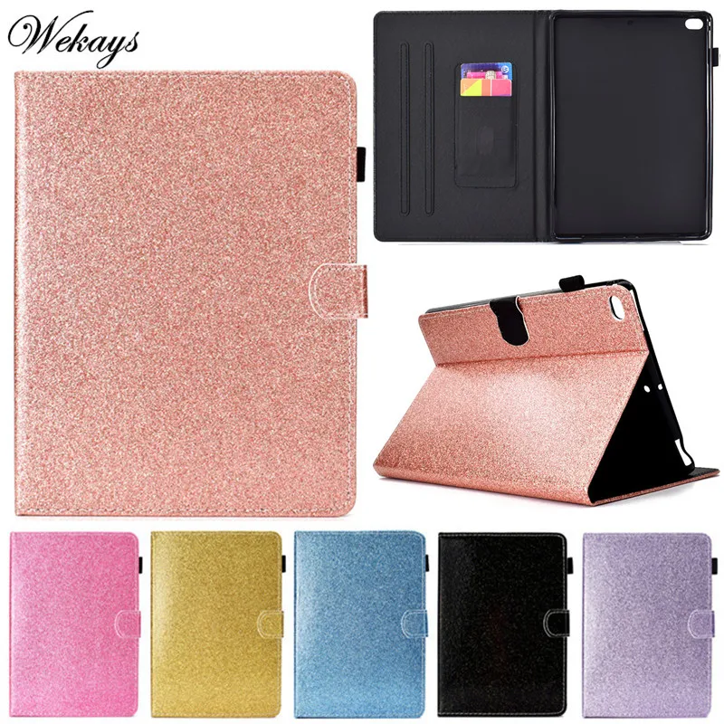 

Wekays For Coque Apple IPad 9.7 inch 2018 Glitter Bling Leather Flip Fundas Case sFor IPad 9.7 inch 2017 A1822 A1823 Cover Cases