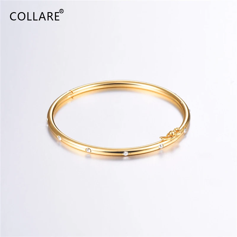 

Collare Concise Crystal Bracelet For Women Gold/Silver Color Rhinestone Girls Dainty Gift Jewelry Bracelets & Bangles H575