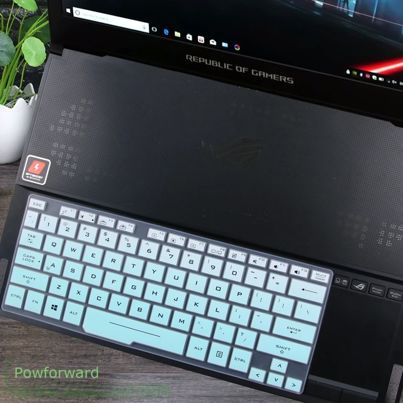 fademint Силиконовый чехол Защита для ноутбука для ASUS ROG Зефир GX531GS GX531GW GX531GS GX531GM GX531G GX531GX GX531GV GX531 15,6 - Цвет: fademint