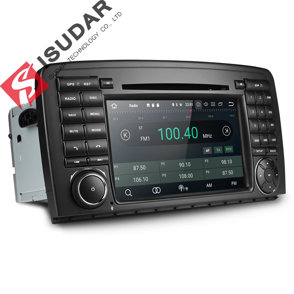 Isudar Автомагнитола 2 Din с 7 Дюймовым Экраном на Android 8.0 Для Автомобилей Mercedes/Benz/AMG R Class