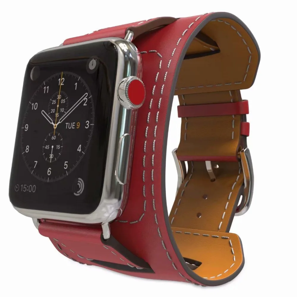 Модная кожаная Петля для iWatch серии 4 3 2 1 браслет ремешок для Apple Watch 42 мм 38 мм 40 мм 44 мм