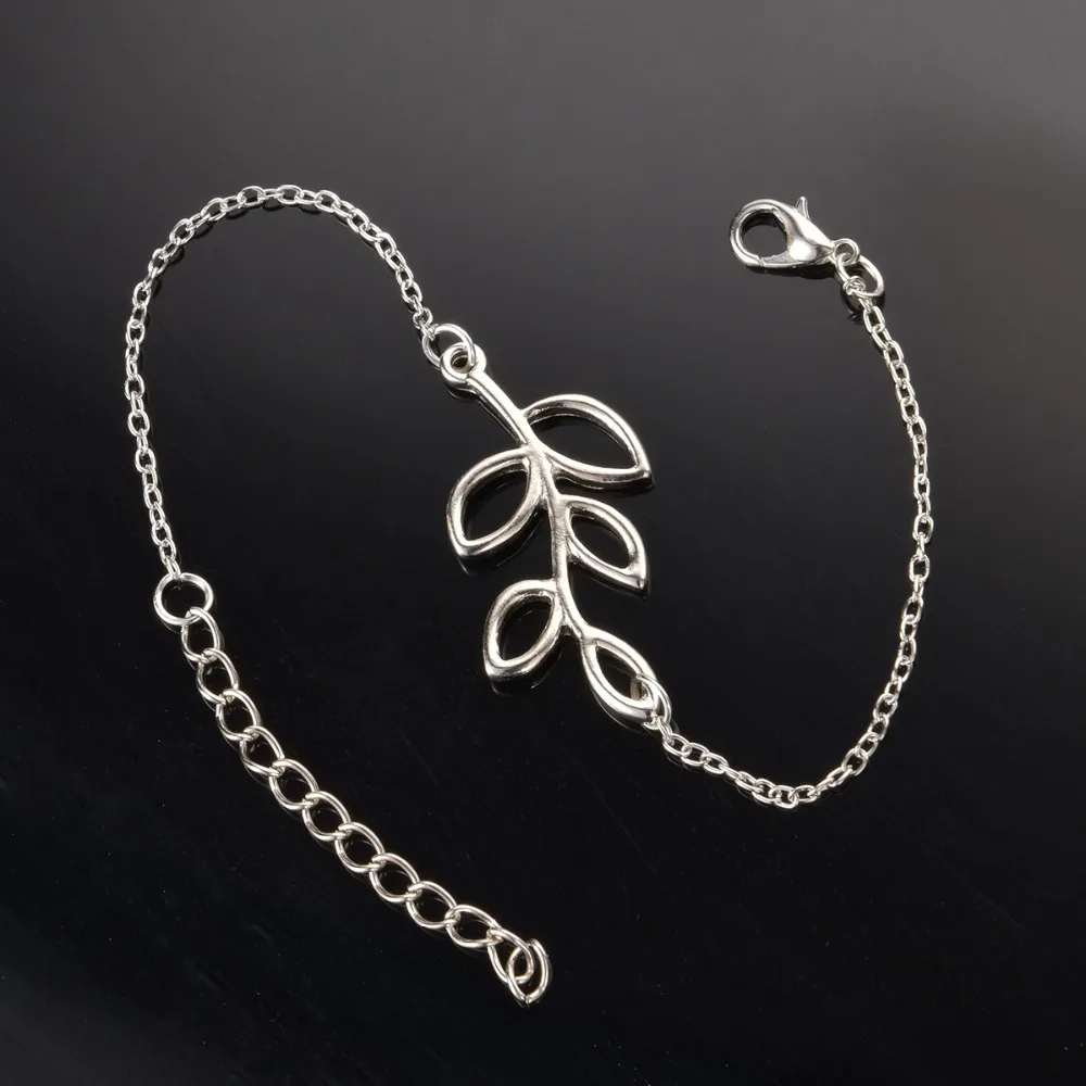 Simple Style Silver Plated Leaf Bracelet Jewelry Gift Wedding Banquet Wholesale Top Quality ns230 | Украшения и аксессуары