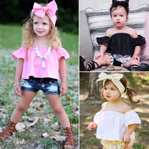 УКОРОЧЕННЫЙ ТОП принцессы с оборками и открытыми плечами для новорожденных