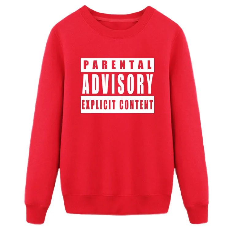 Модный Бренд мужчин Parental Advisory Печатных Толстовка Толстовки Спортивный Костюм