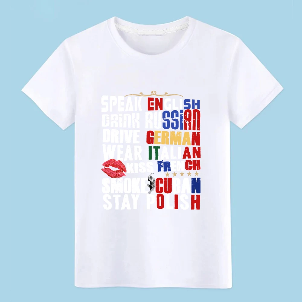 Английский язык w ear italian kiss french футболка дизайн 100% хлопок европейский размер S 3xl