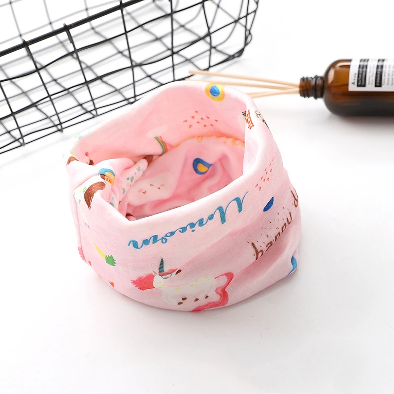 pink unicorn В свободном доступе! Фланелевые зимние детские нагрудники в горошек с единорогом; Детский шарф; Детские воротники; осенний теплый шарф с круглым вырезом для детей - Цвет: pink unicorn