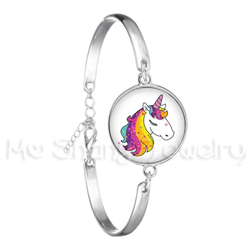 Cartoon Horse Unicorn Chain Bracelets Flower Charms Women Men Unisex Trendy Jewelry Lover's Christmas Party Gift | Украшения и
