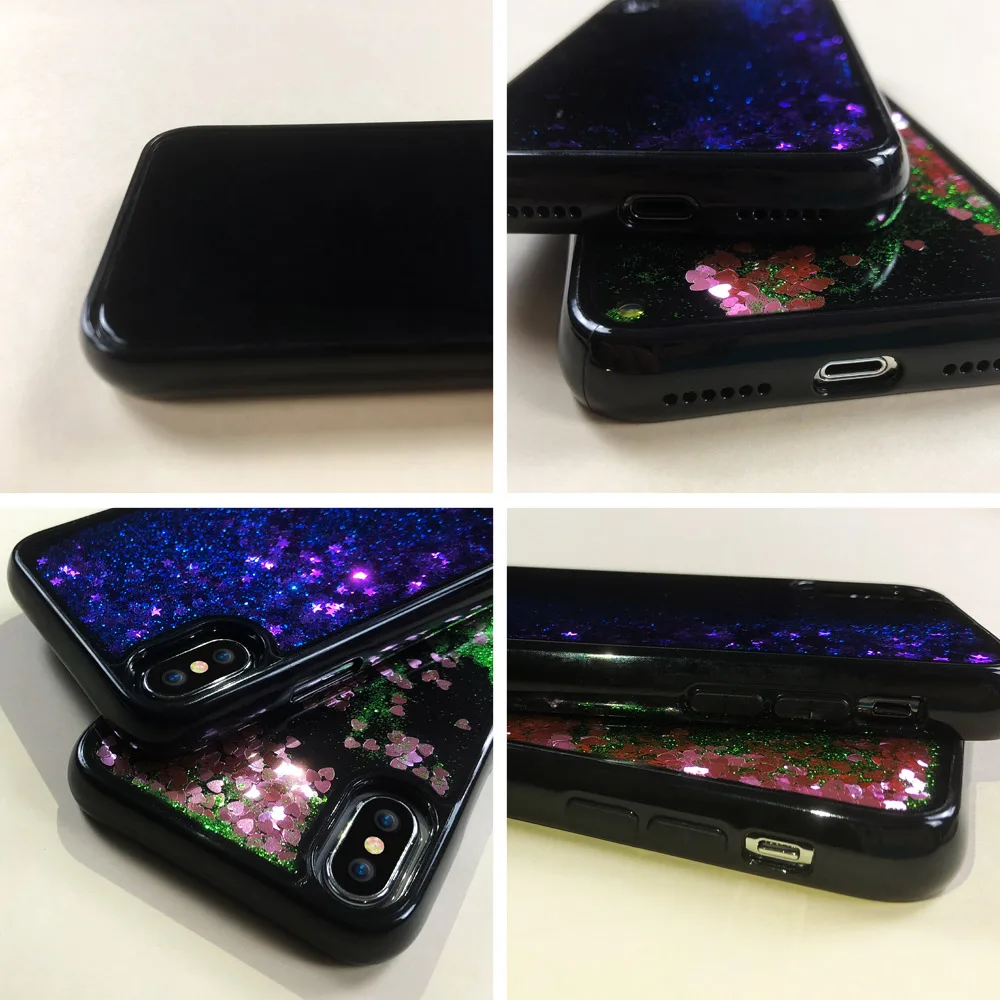 CASEIER Glitter Quicksand Case For iPhone 6 7 8 Plus X Soft TPU Edge Phone Cases 6S Girly Accessories |