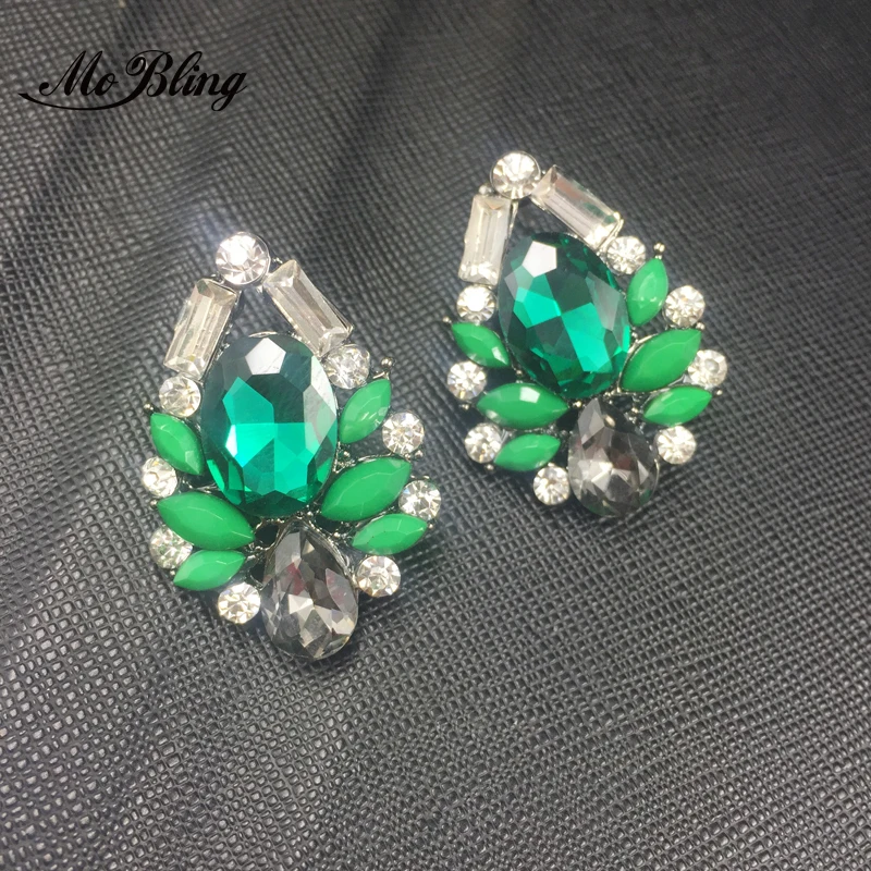 Women's Fashion Earrings New Arrival Brand Sweet Metal With Gems Flower Stud Crystal Earring For Women Girls DM002D | Украшения и