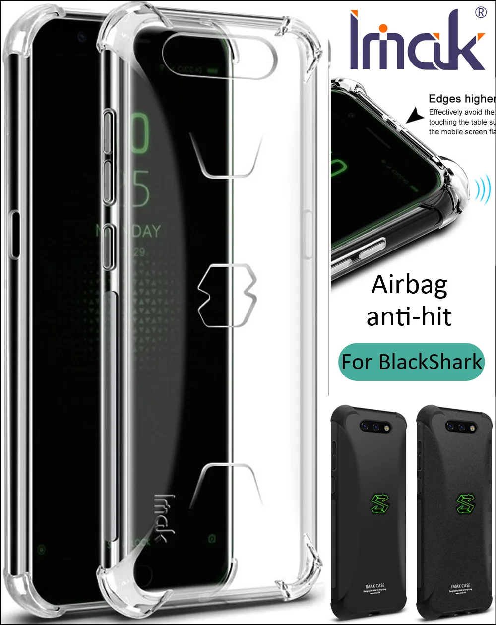 IMAK водителя чехол для Xiaomi Черная Акула 2 Helo выдерживает падение анти хит шок Мягкий ТПУ силиконовый чехол BlackShark 2