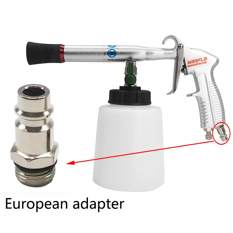European Adaptor Tornado автомобильный чистящий пистолет, автомойка высокого давления, моющие инструменты, авто Уход за интерьером, техническое обслуживание, водяной пистолет с подшипником, трубка Marflo - Цвет: European Adaptor