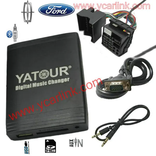 USB SD AUX адаптер для Ford quadlock Fakra 12 pin 6000CD 6006CDC 5000C CD радио|MP3-плеер авто| |