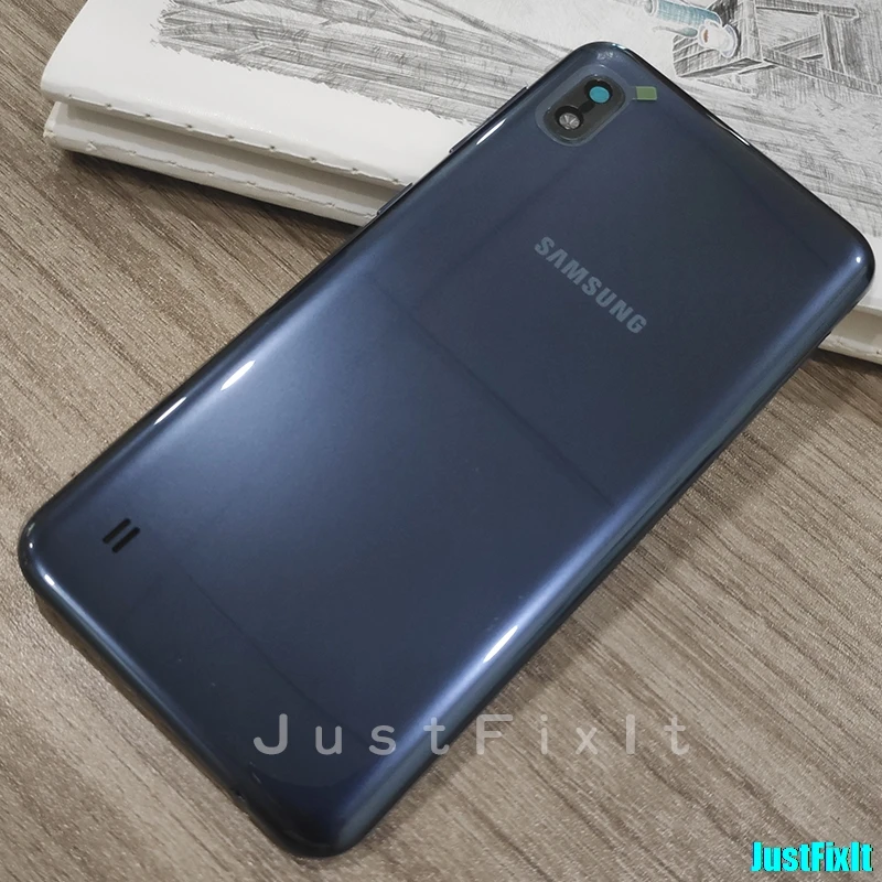 Black Сменная крышка батареи для SAMSUNG Galaxy A10 SM-A105F A105 A105F Задняя крышка батареи задняя крышка Корпус чехол - Цвет: Black