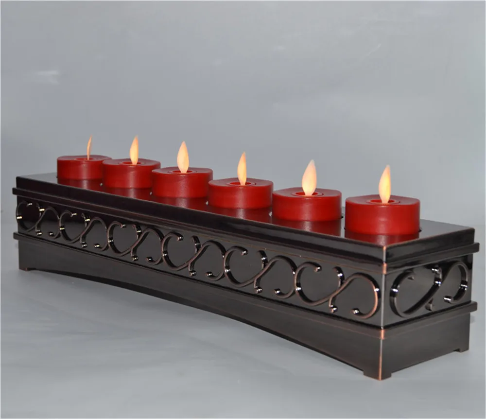 Луминара перезарядки Tealight Мерцание Беспламенного светодиодный свечи буж velas