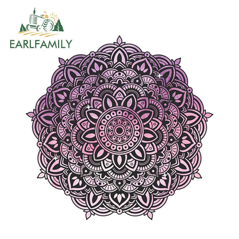 EARLFAMILY 13 см x Акварельная Мандала автомобиля Стикеры Boho Наклейка Виниловые