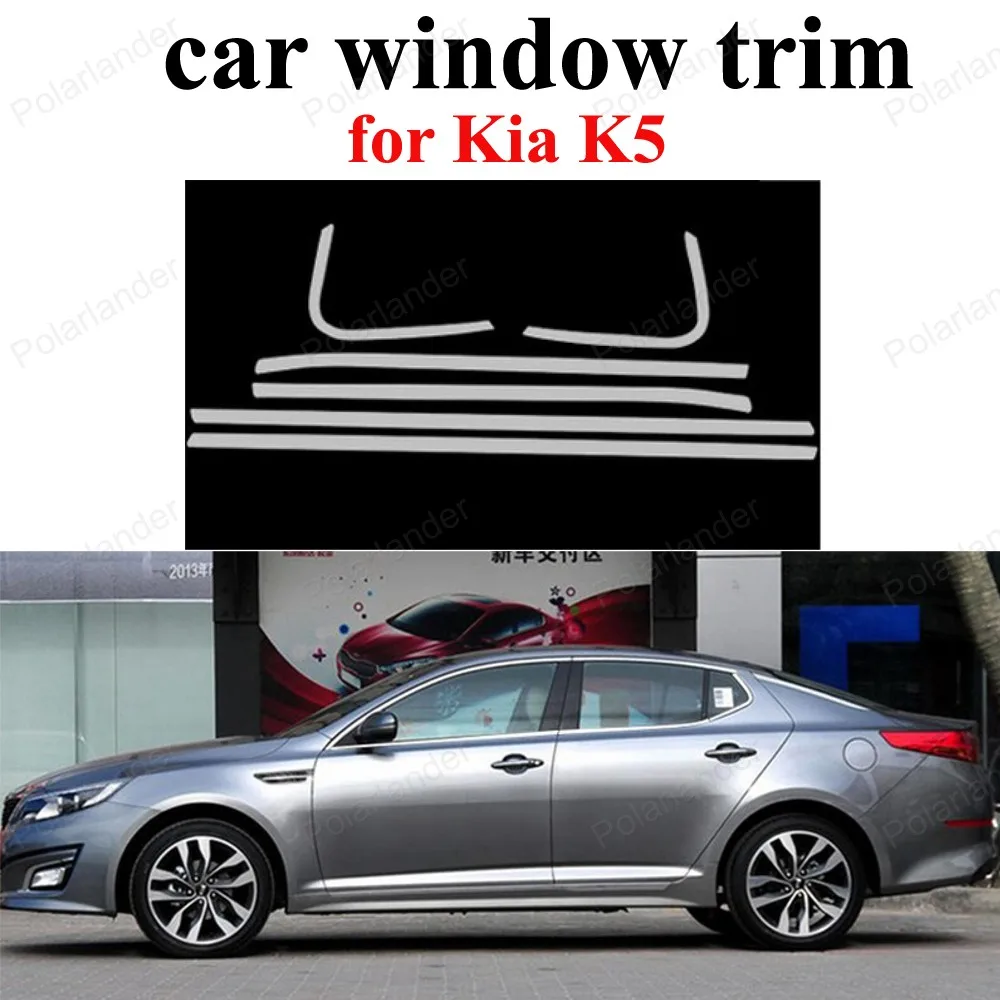

For K-ia K5 Window Trim Stainless Steel Car Sill frame Exterior Accessories car styling