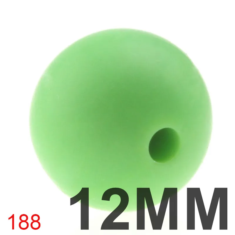 188 Light green 100 шт 12 мм Силиконовые Детские Прорезыватели круглые бусины Bpa бесплатно жевательные силиконовые бусины для самостоятельного изготовления ювелирных изделий Прорезыватели зубов игрушки подарок - Цвет: 188 Light green