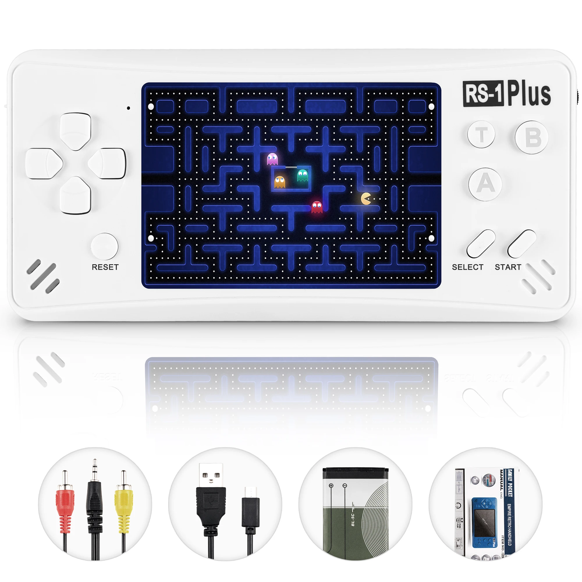 RS-1 Plus Видео игровой плеер для детей и взрослых JJFUN ТВ Видео игровая система встроенные 218 ретро классические игры 3," ЖК-дисплей 1 USB зарядка