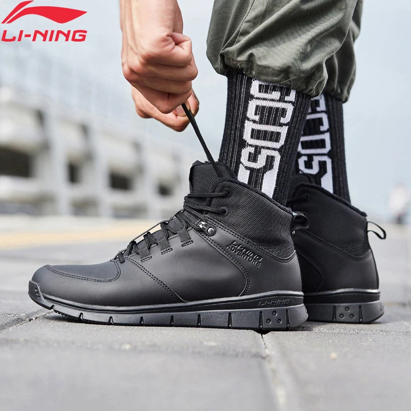 (Клиренс) Li Ning/Мужская обувь для прогулок на открытом воздухе теплые флисовые
