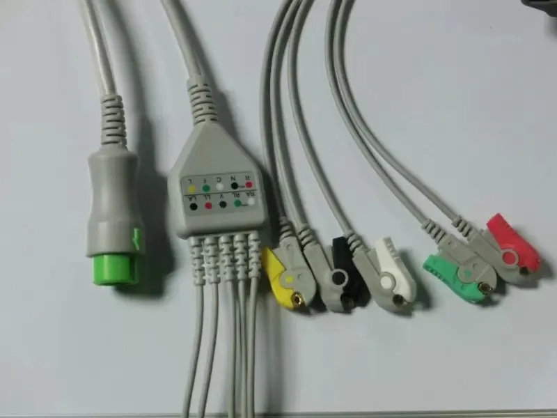 Для кабеля Mindray ECG и leadwire 12pin T5 T6 T8 IMEC IPM PM5000 PM6000 5 выводов цельный ЭКГ-кабель защелка