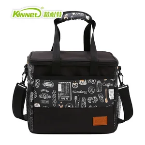 Сумка-холодильник KinNet, 5 пакетов для льда, теплоизоляционная сумка, ткань Оксфорд, алюминиевая фольга, вкладыш, 12 л, Портативная сумка для ланча