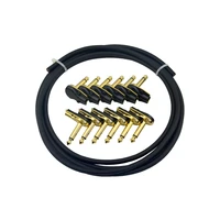 3 x diy guitar effect pedal cable kit with 14 inch 6 35mm guitar effects pedal connector jack for guitar bass