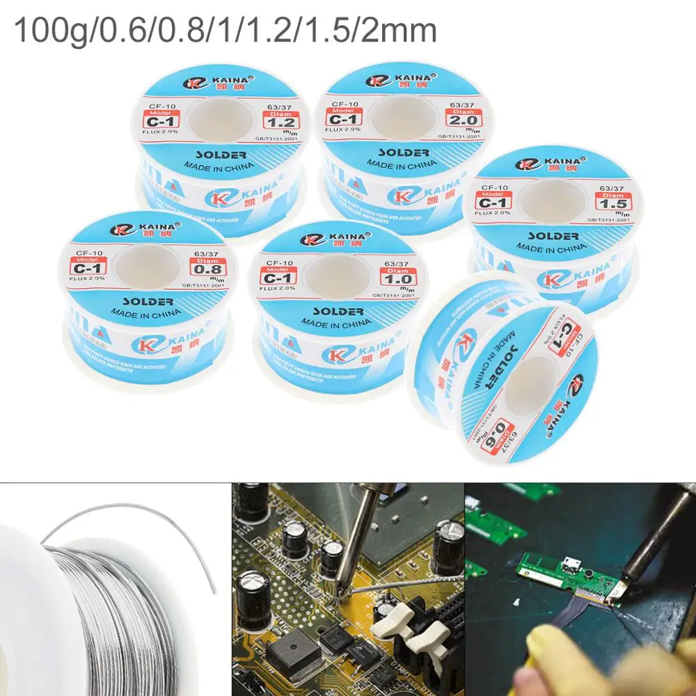 63/37 C 1 100g 0 6 мм 8 2 высокой чистоты нечистое канифольное ядро паяльного олова провод