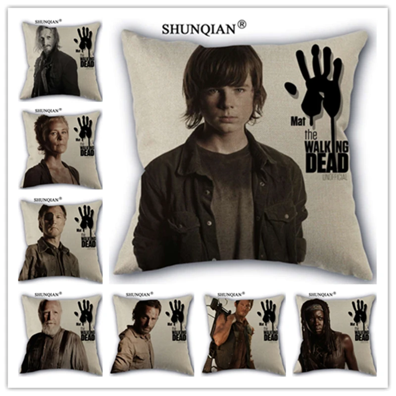 WJY424 чехол с изображением ходячих мертвецов декоративная подушка 45x45 см | Дом и сад