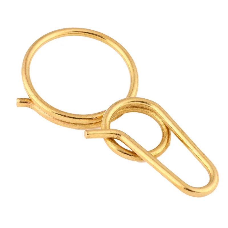 

Outdoors little tools 8-type brass retro pure brass handmade male and female metal keychain EDC tool