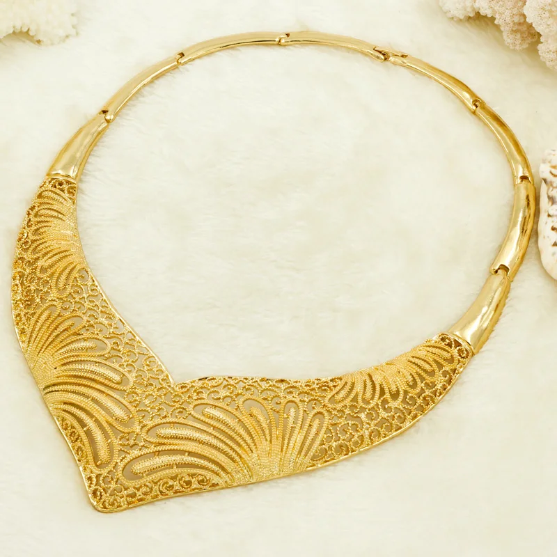 Liffly большой массивный Африканский бисер Ювелирный Набор оптом качество Дубай