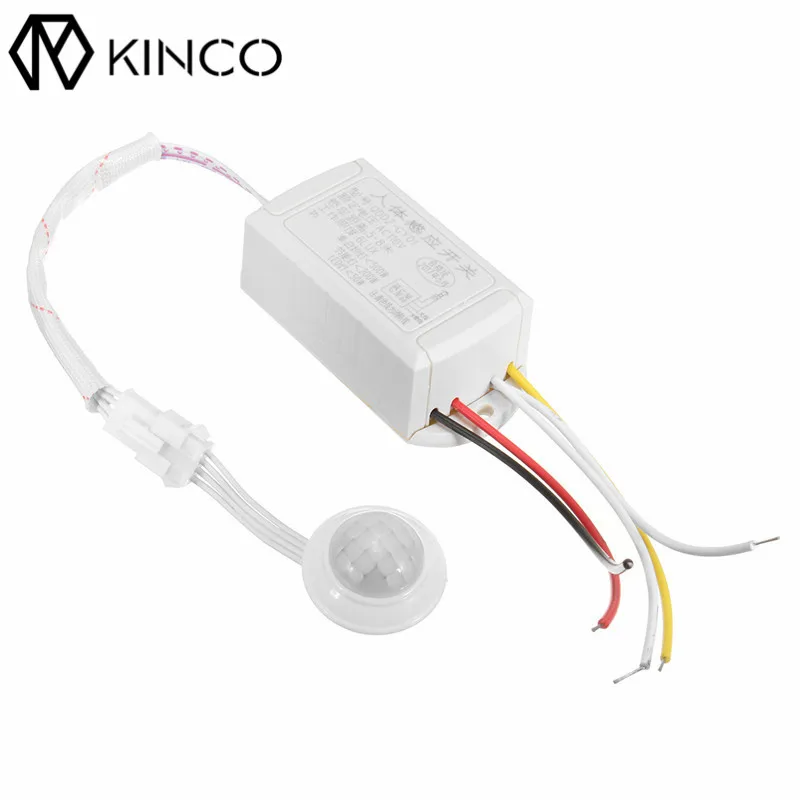 KINCO AC110V Автоматическое включение/OFF экономить энергию умный дом Белый подъюбник 6 LUX PIR+ светло-Управление интеллигентая(ый) лампа реагирующая на движение переключатель