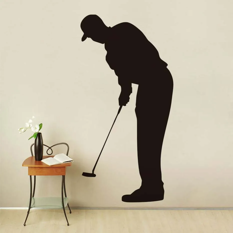 &quotГорячая продажа гостиной спорт Силуэт настенная домашний декор Golf Forward Putter