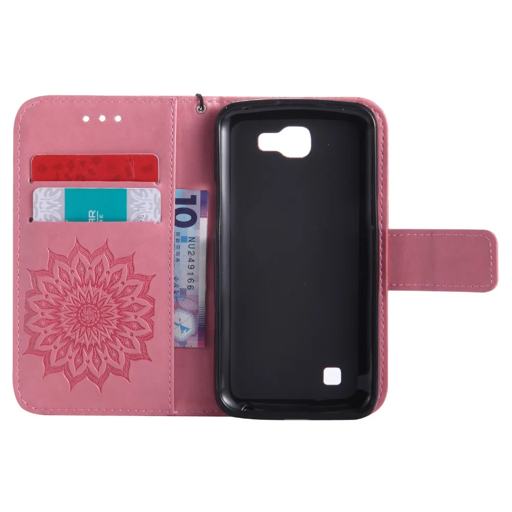 Чехол с тиснением подсолнуха для fundas LG K4 Lte K120e K130e чехол 4 5 дюйма + держатель карт |