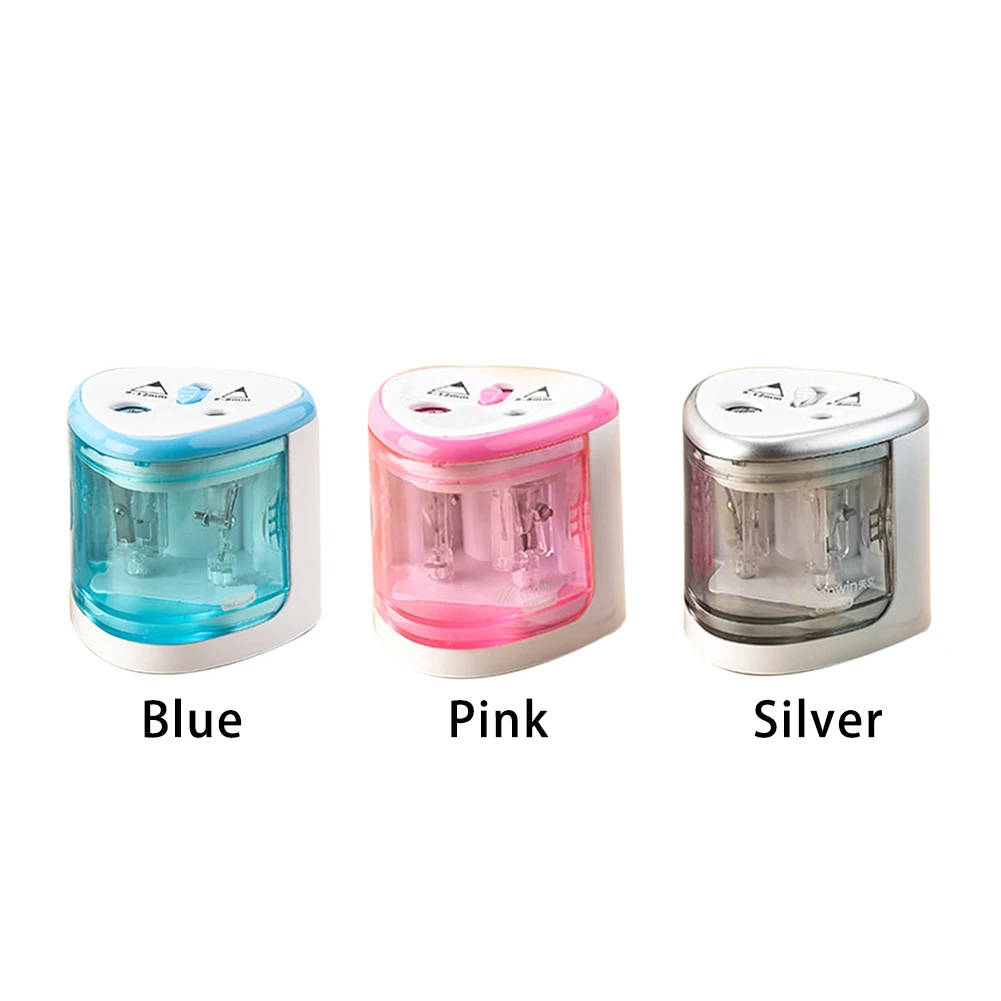 Automatic Electric Touching Switch Pencil Sharpener /Pink/Silver Office School Student Supply Drop Shipping ~3 | Канцтовары для