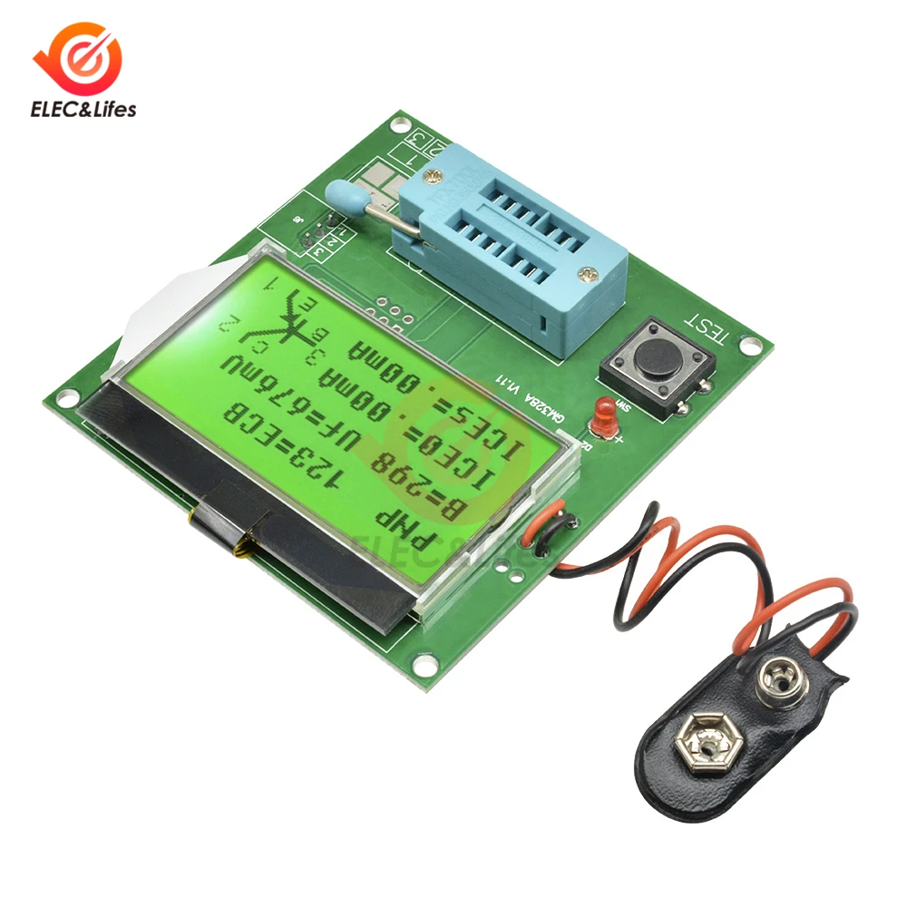 ЖК цифровой тестер транзисторов GM328A GM328 измеритель емкости LCR RLC PWM/ESR MOS/PNP/NPN V2PO