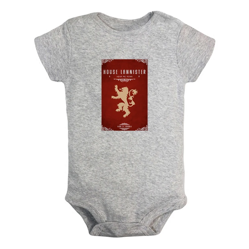 ieBodysuits2169G Одежда для новорожденных девочек и мальчиков с изображением золотого льва, дома Ланнистера Кастерли, рок и надписью «Hear Me Roar» комбинезон с короткими рукавами - Цвет: ieBodysuits2169G