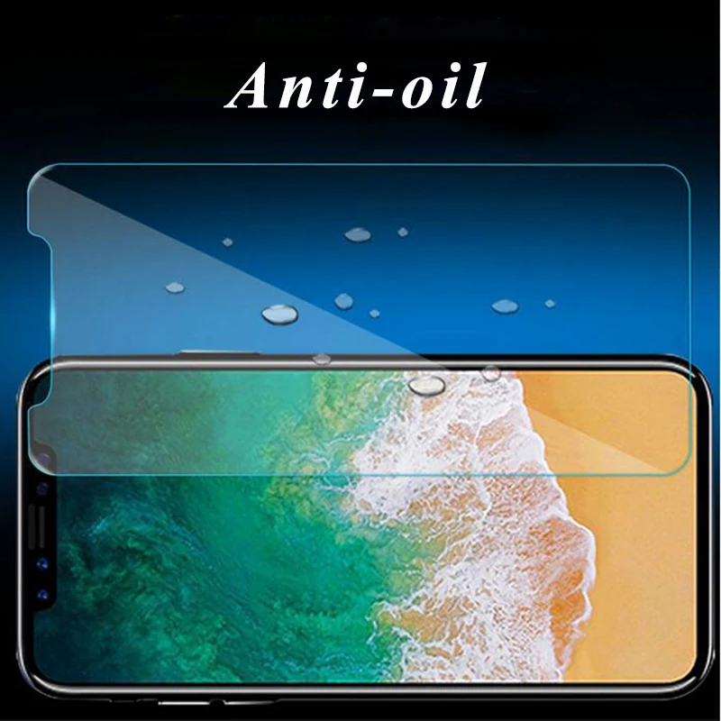 2 шт закаленное стекло для iphone X XS Защитное экрана протектор iphoneX 10 8 7 6 6s Plus 5 5S SE 4 4S