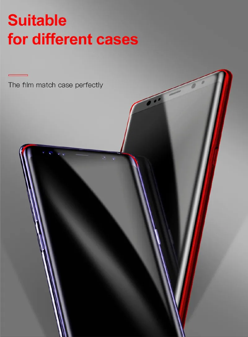 Baseus закаленное стекло для samsung Galaxy Note 8 Премиум 3D Arc протектор экрана для Galaxy Note 8 полная защитная стеклянная пленка
