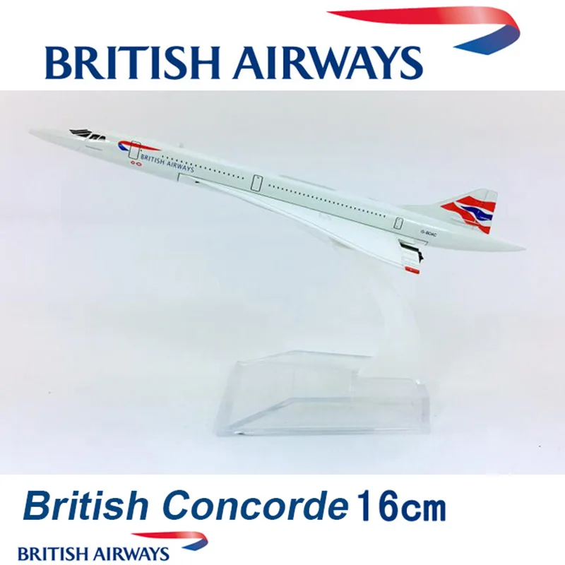 

1:400 concorde British Airline Supersonic speed airplane model with base 16CM alloy aircraft plane collectible display model toy