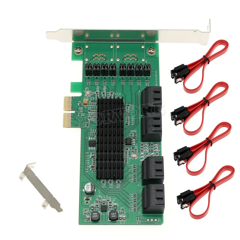 Плата расширения SATA3 PCI E к плате SATA3.0 8 портов чип SATA6G Marvell|Платы расширения| |