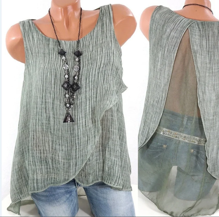 Женские летние топы шифоновый жилет без рукавов повседневная майка|Футболки| |